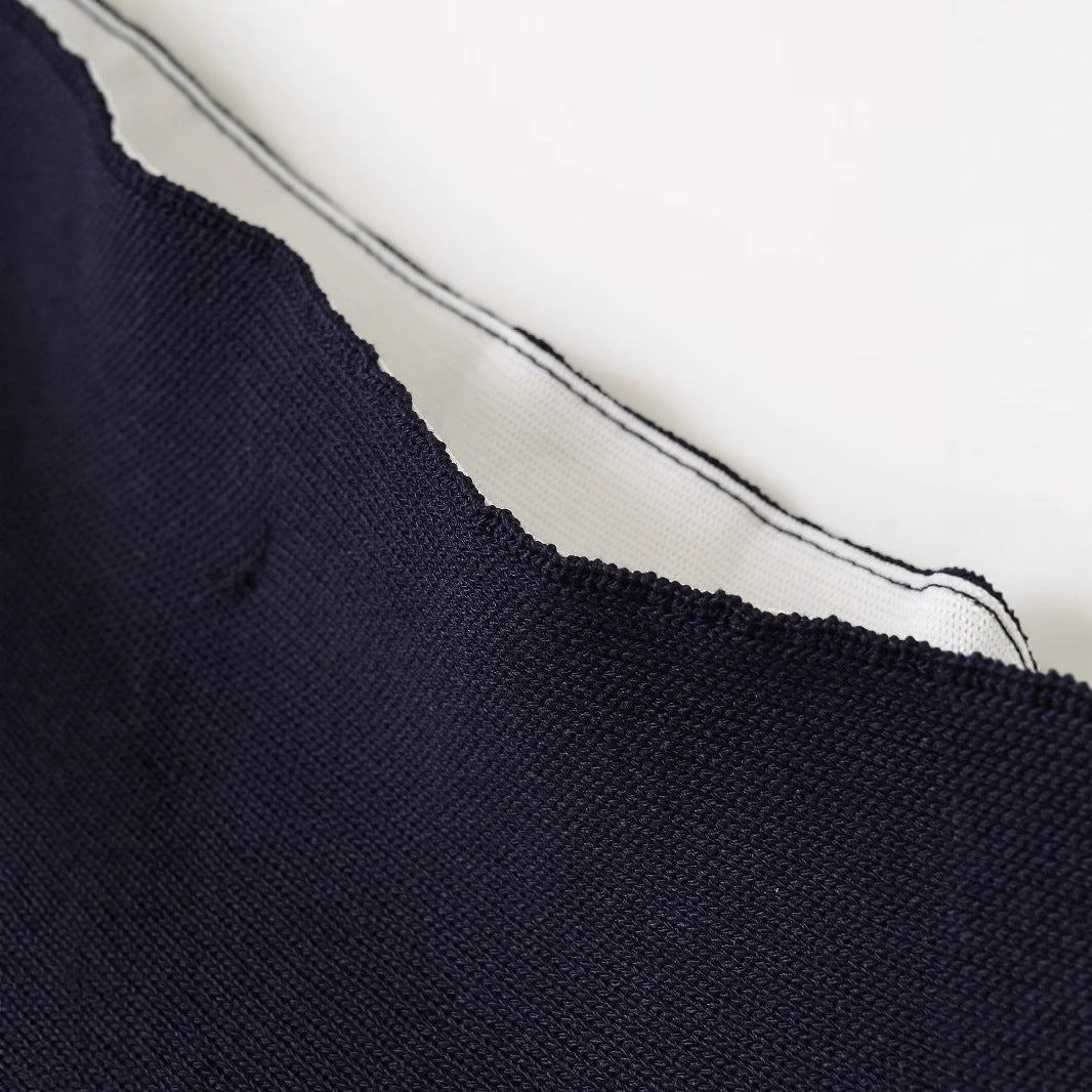 Falda de punto de corte A con ribete