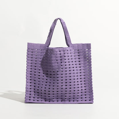 Bolso tejido nuevo, hecho a mano, con diseño de gofre hueco, color caramelo,