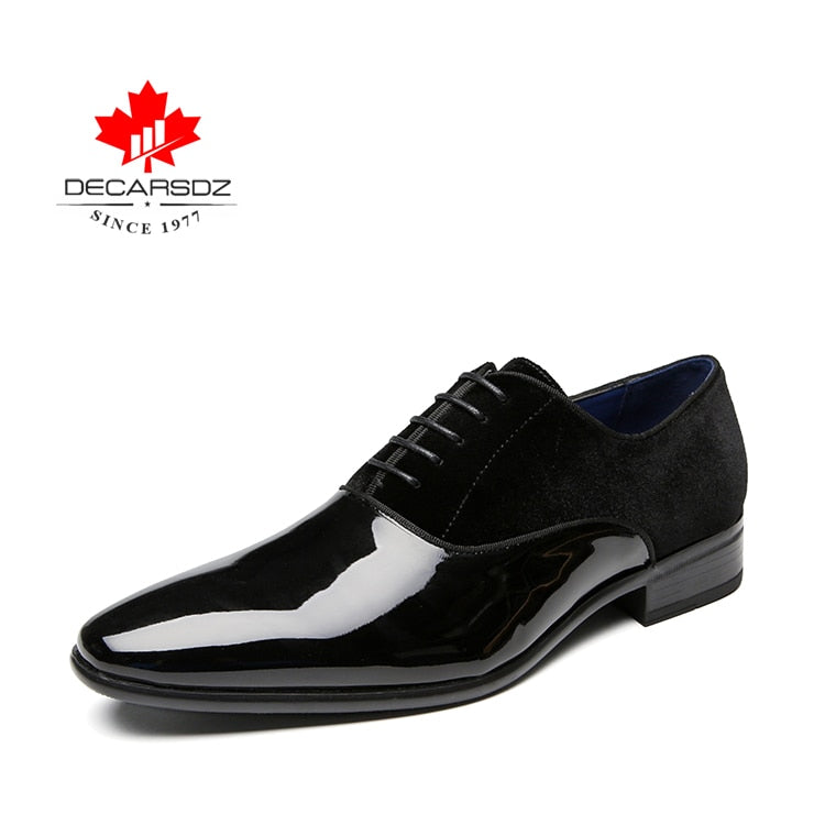 DECARSDZ Zapatos de vestir para hombre, para boda, oficina, cuero de alta calidad