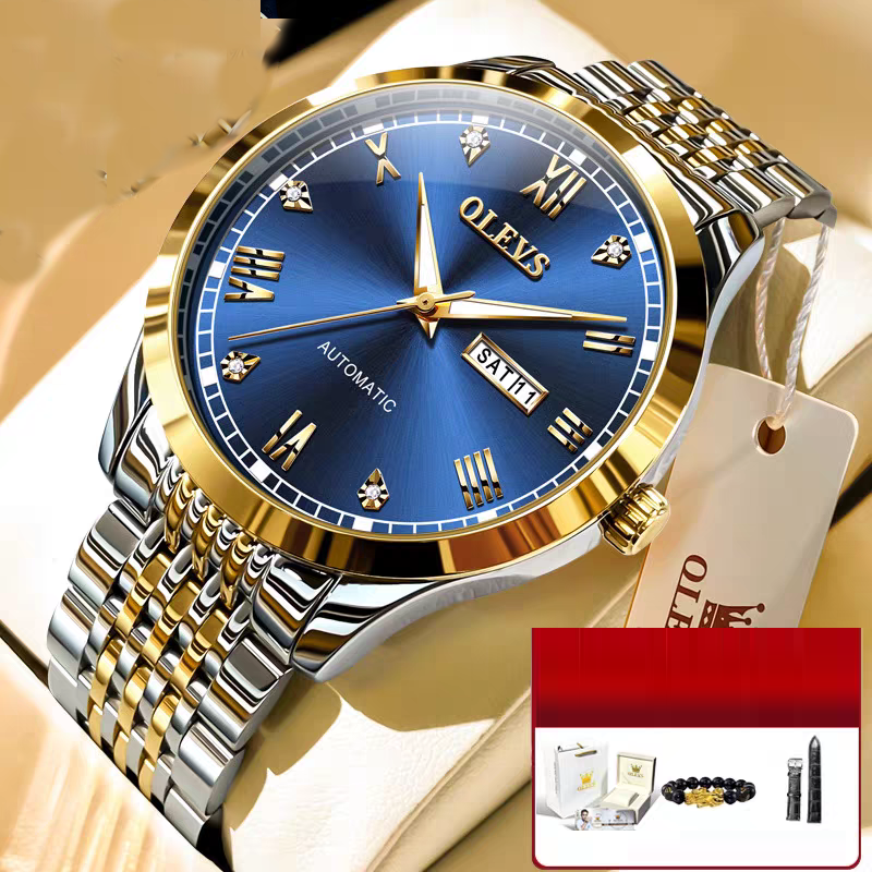 Reloj para hombre, automático, de cuerda simple, resistente al agua