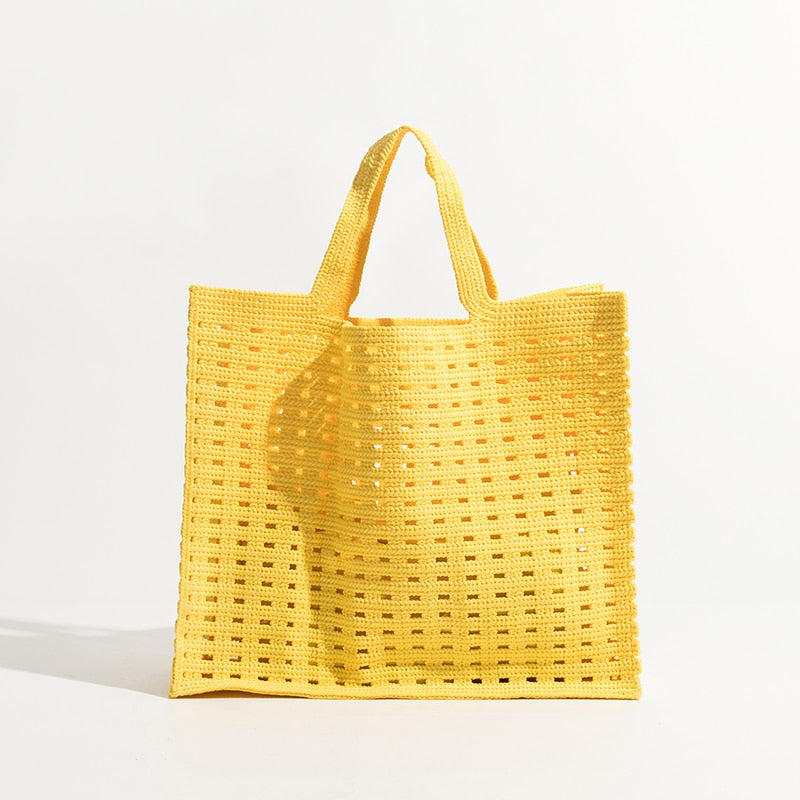 Bolso tejido nuevo, hecho a mano, con diseño de gofre hueco, color caramelo,