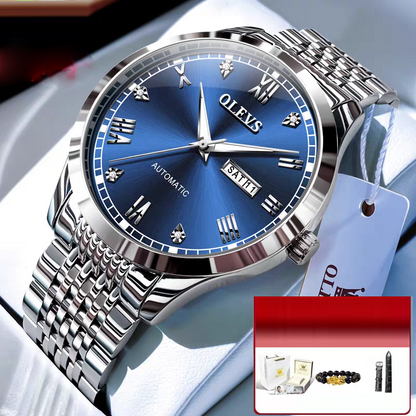 Reloj para hombre, automático, de cuerda simple, resistente al agua