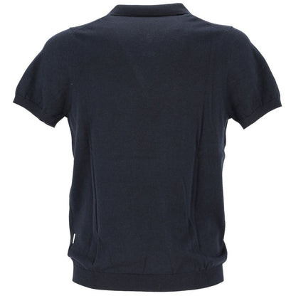 People Of Shibuya Blue Cotton Polo Shirt