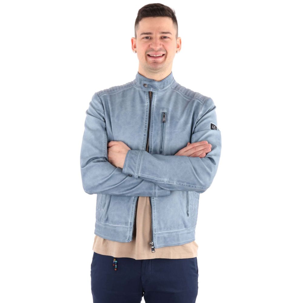 Yes Zee Blue Polyethylene Men Jacket