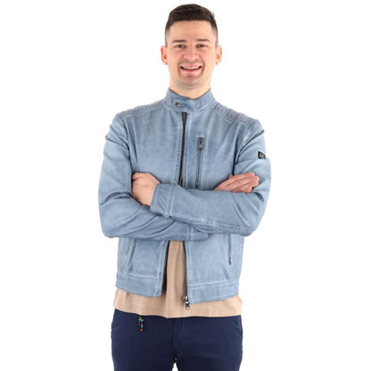Yes Zee Blue Polyethylene Men Jacket