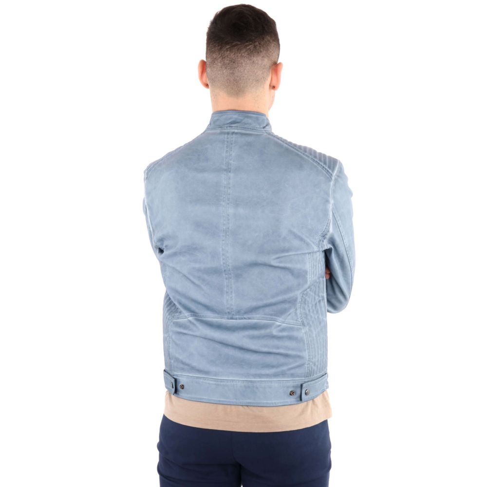 Yes Zee Blue Polyethylene Men Jacket