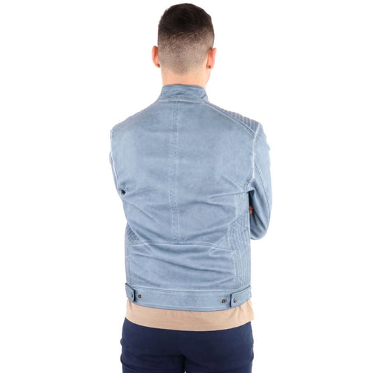 Yes Zee Blue Polyethylene Men Jacket