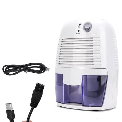 Mini deshumidificador de 9 V/USB, pequeño, silencioso, blanco, para uso doméstico.