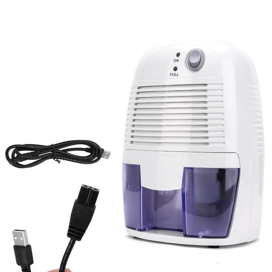 Mini deshumidificador de 9 V/USB, pequeño, silencioso, blanco, para uso doméstico.