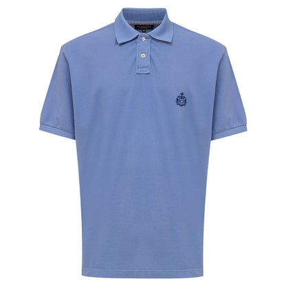 Canali Blue Cotton Polo Shirt