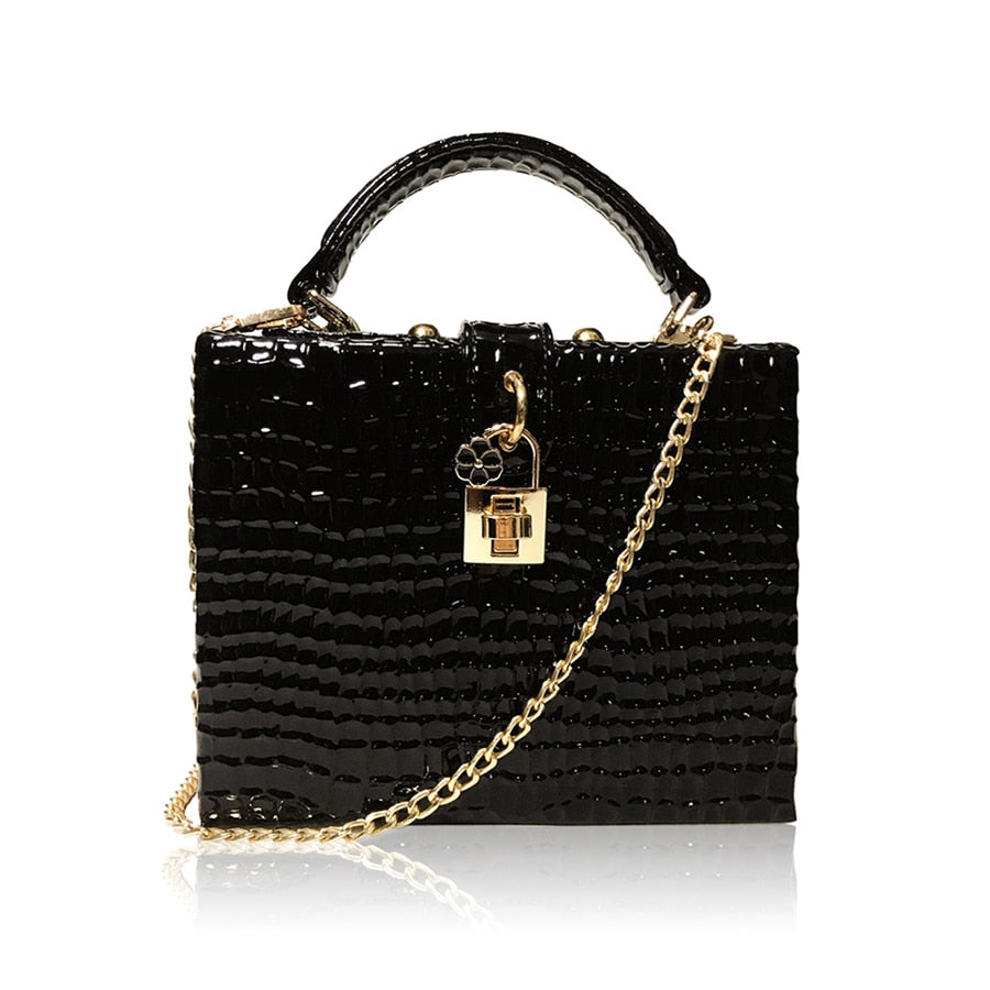 Bolso de mano con estampado de serpiente para mujer