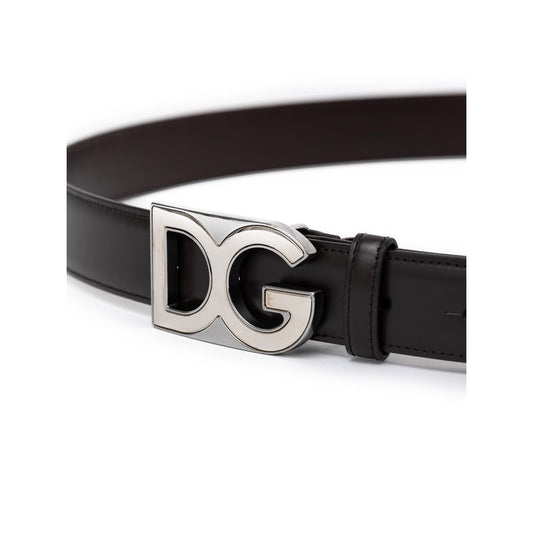 Dolce & Gabbana Brown Calfskin Belt