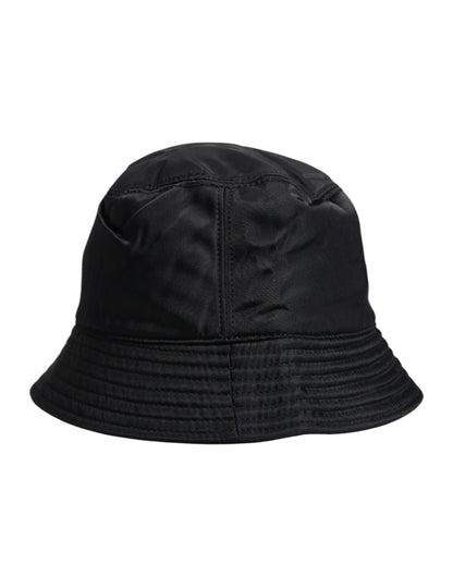 Dolce & Gabbana Black Cotton Stretch Bucket Hat