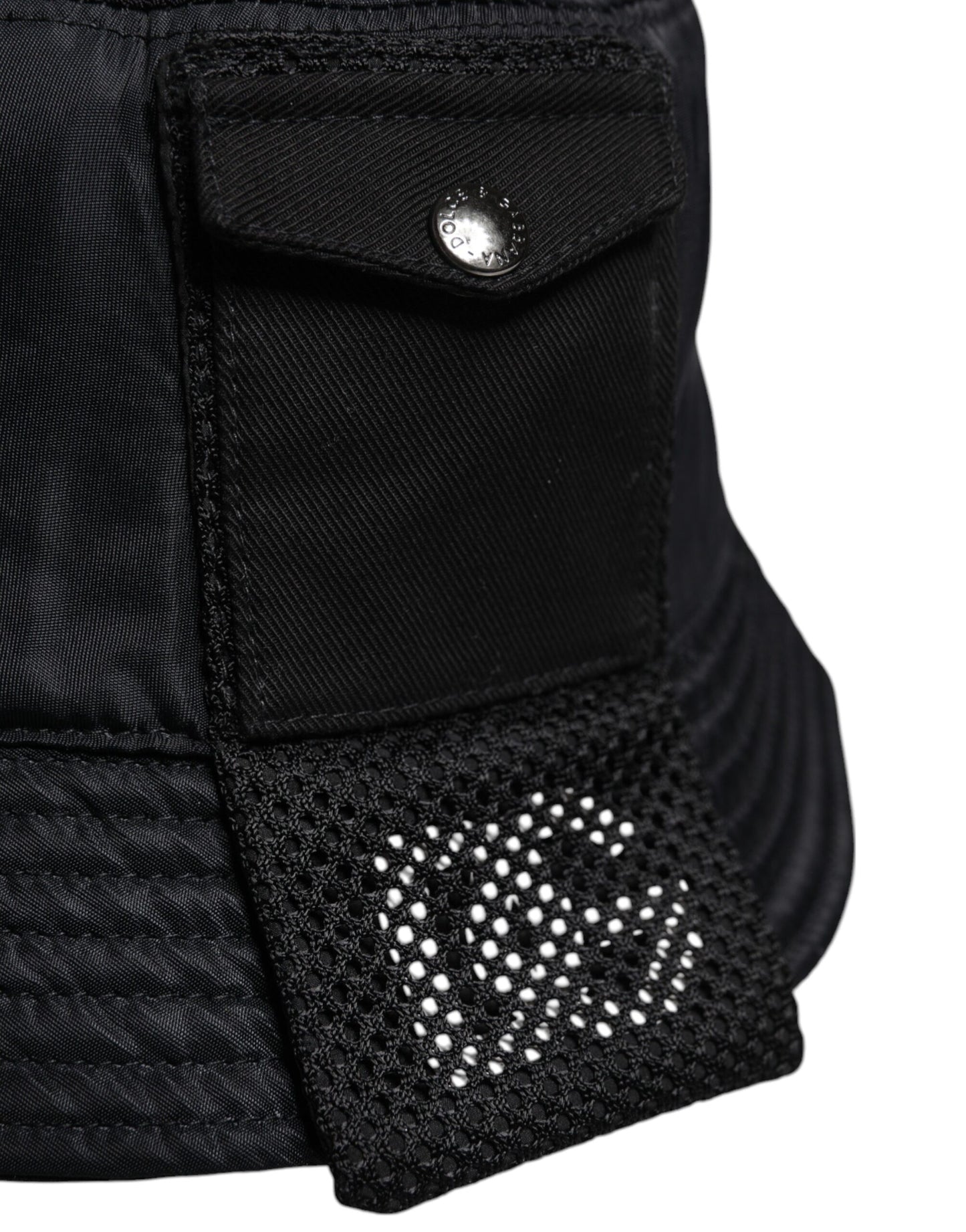 Dolce & Gabbana Black Cotton Stretch Bucket Hat