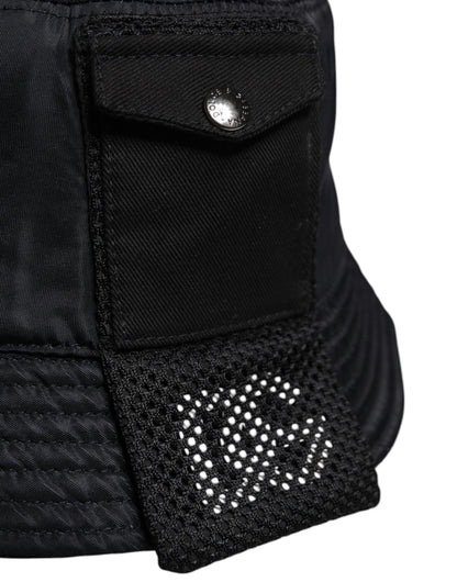 Dolce & Gabbana Black Cotton Stretch Bucket Hat