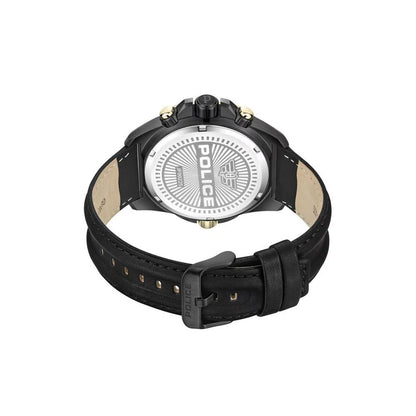 Police Black Artificial Leather Watch