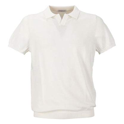 People Of Shibuya White Cotton Polo Shirt