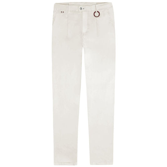 Tramarossa White Cotton Jeans & Pant