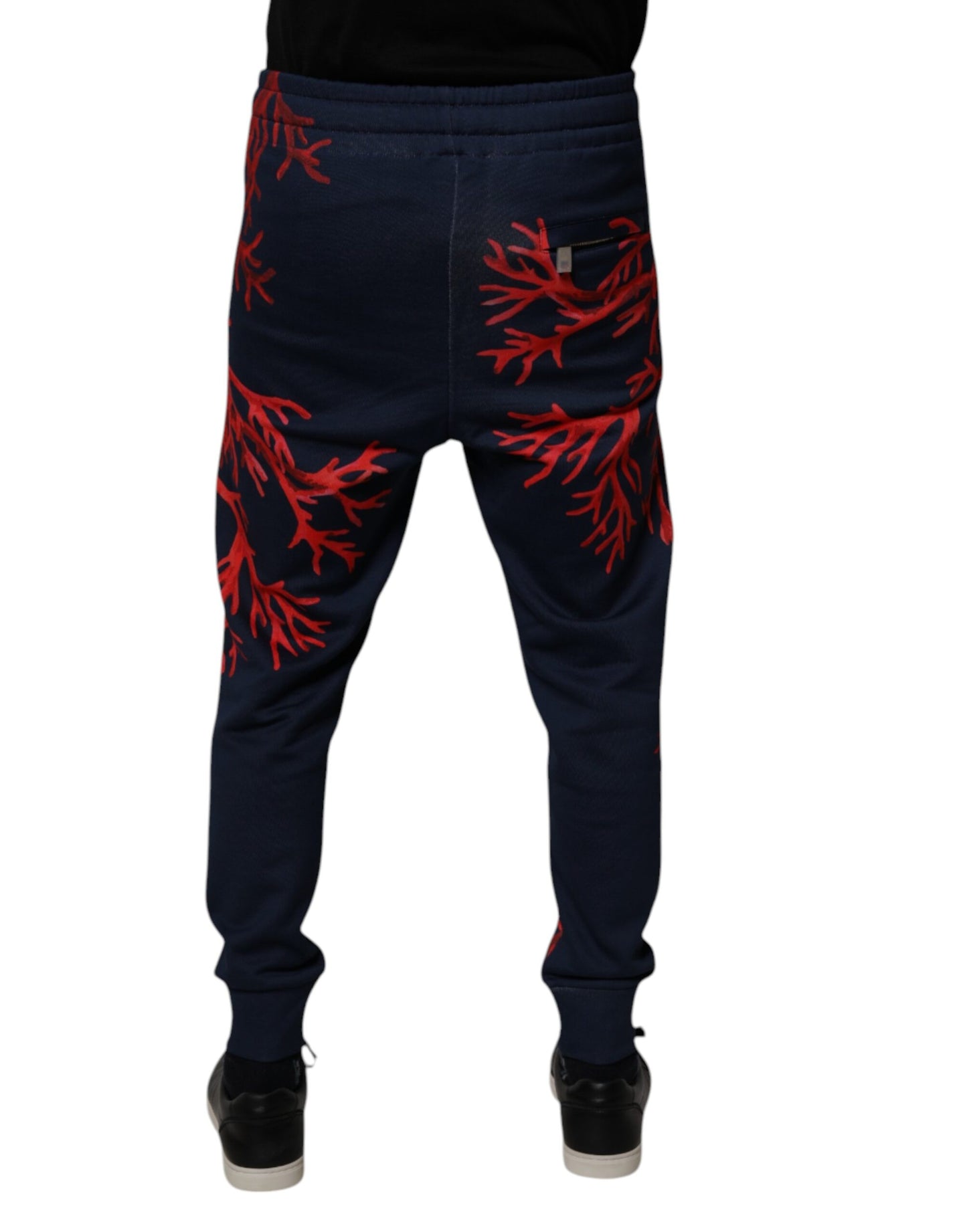 Dolce & Gabbana Dark Blue Corals Jogger Men Sweatpants Pants