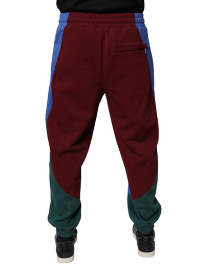 Dolce & Gabbana Multicolor Cotton Men Jogger Sweatpants Pants