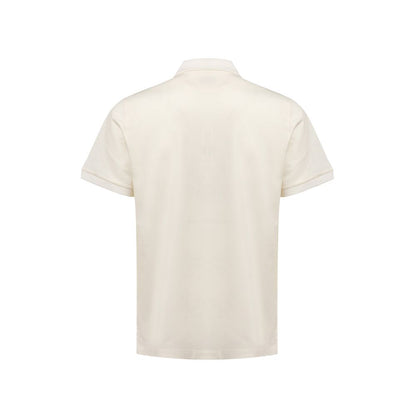 Fendi White Cotton Polo Shirt