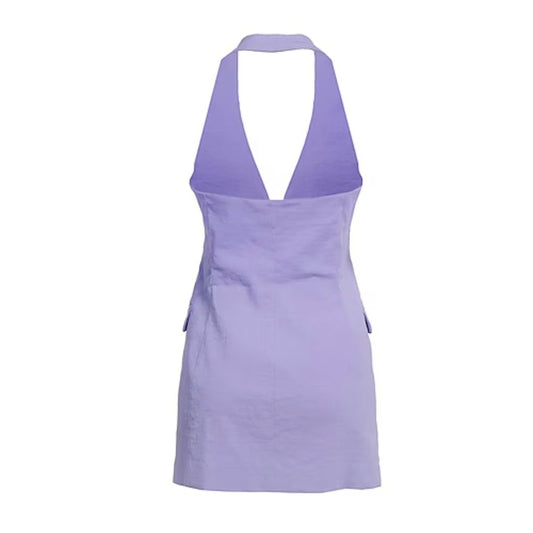 PINKO Purple Linen Dress