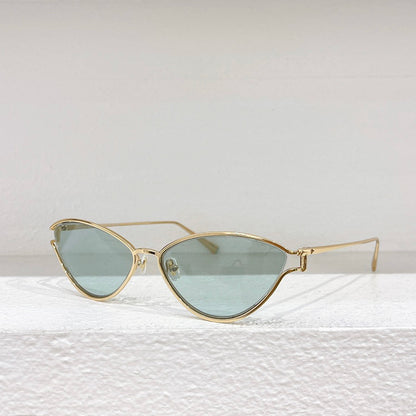 Gafas de sol TF3095 para mujer, con montura metálica de ojo de gato