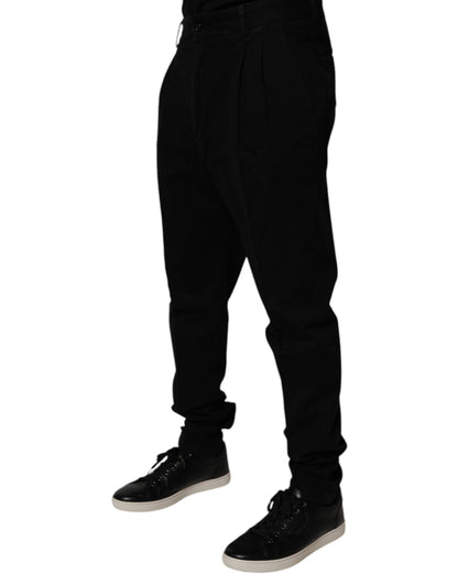 Dolce & Gabbana Black Cotton Stretch Skinny Pants