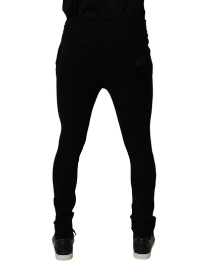 Dolce & Gabbana Black Cashmere Jogger Men Sweatpants Pants