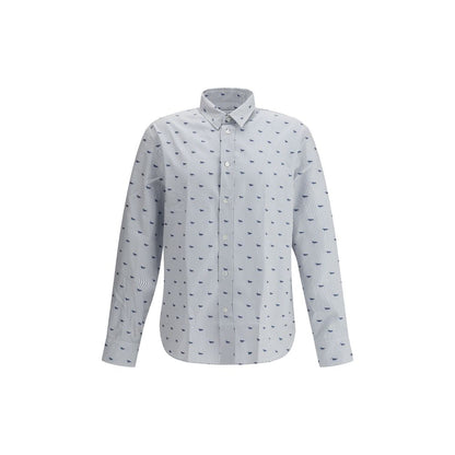 Maison Kitsuné Striped shirt with iconic fox