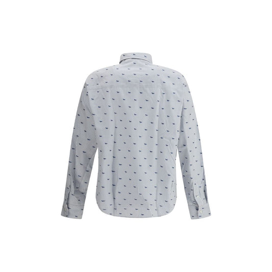 Maison Kitsuné Striped shirt with iconic fox
