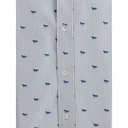 Maison Kitsuné Striped shirt with iconic fox