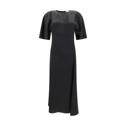 Ganni Satin Long Dress