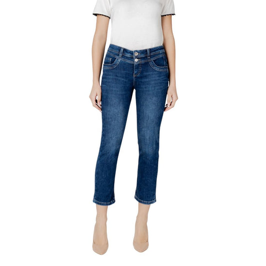 Street One Blue Cotton Jeans & Pant