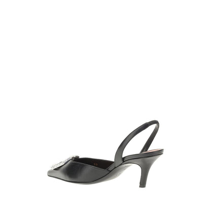 Amina Muaddi Leather slingback Pumps