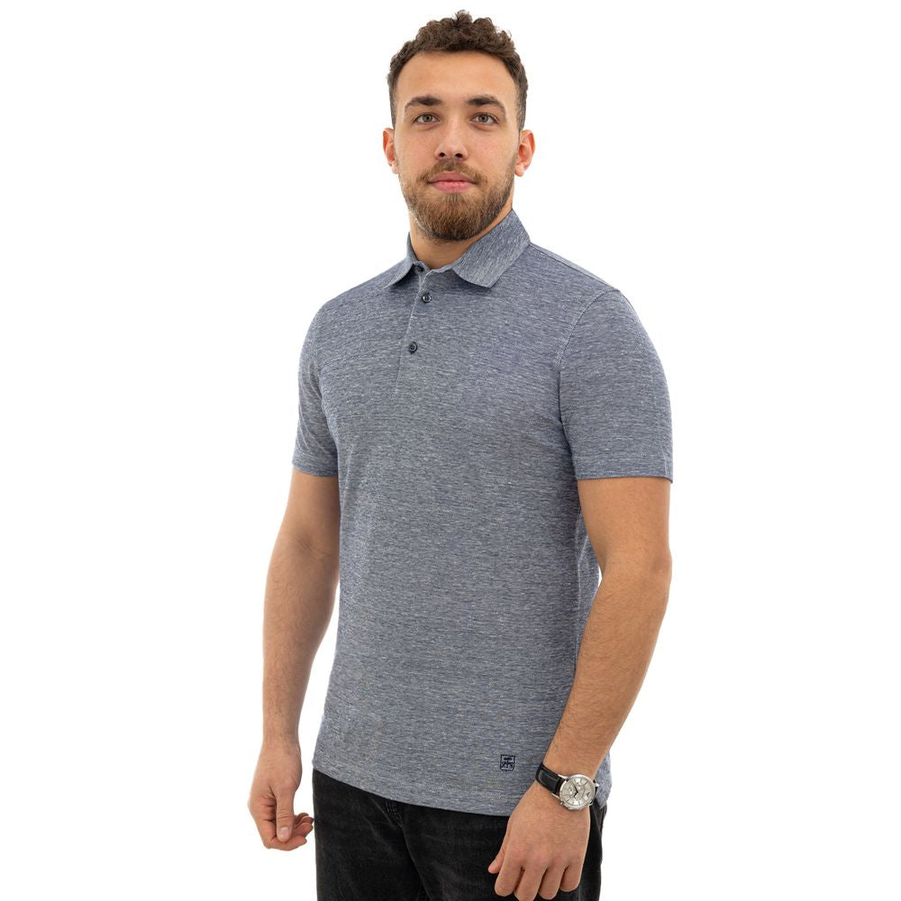 Corneliani Brown Linen Polo Shirt