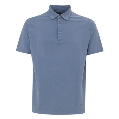 Corneliani Turquoise Cotton Polo Shirt