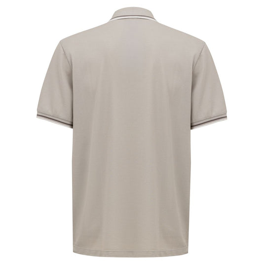 Canali Brown Cotton Polo Shirt