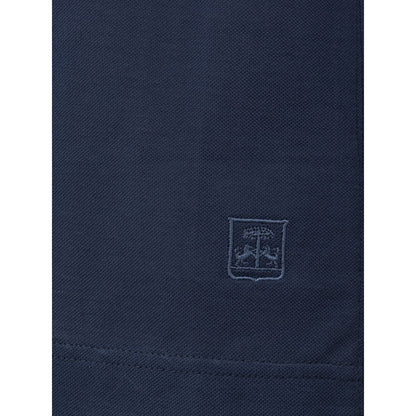 Corneliani Blue Cotton Polo Shirt