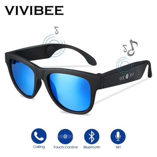 Gafas de sol VIVIBEE de conducción ósea con música Zungle 2019, inteligentes con Bluetooth para hombre y mujer, con audio polarizado