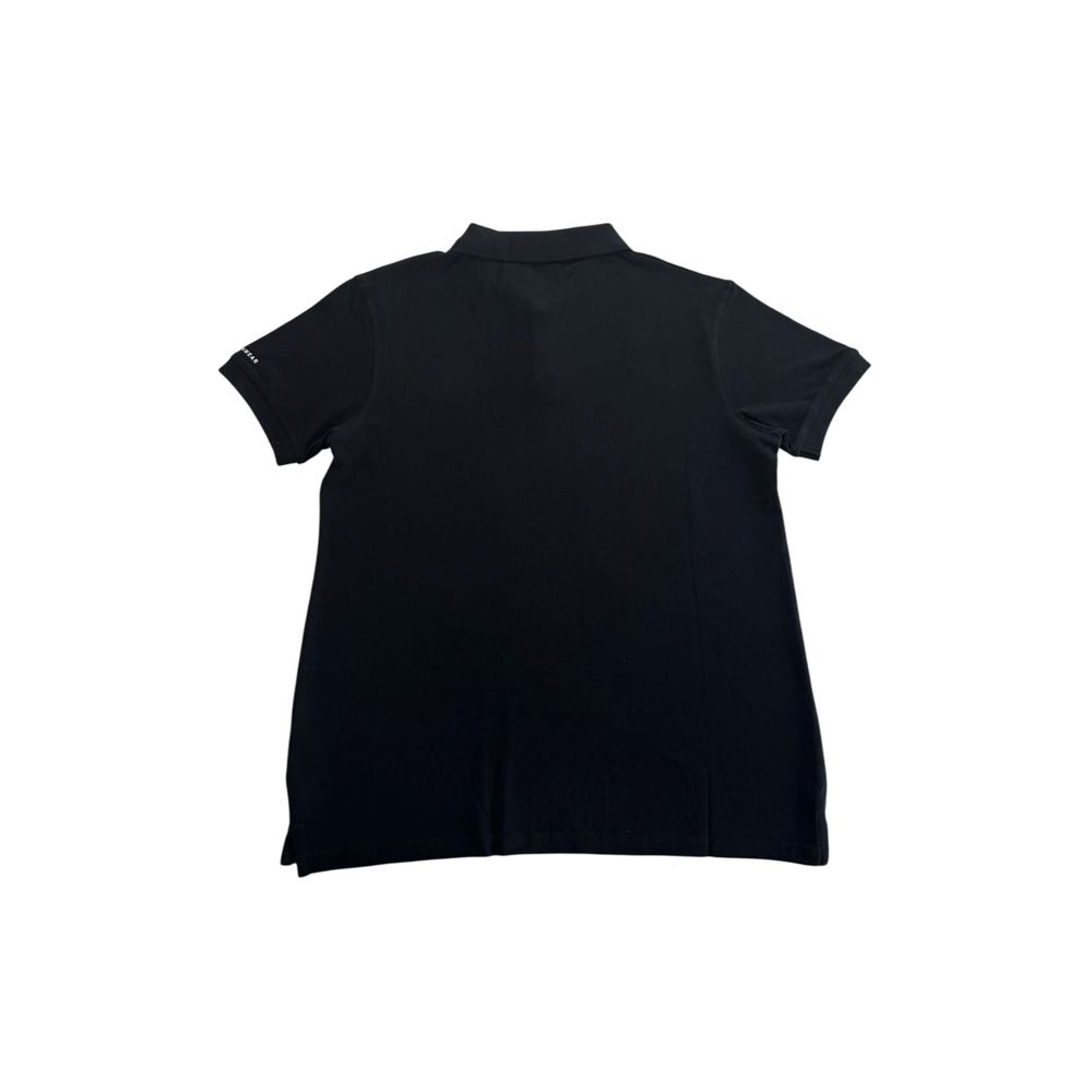 Trussardi Beachwear Black Cotton Men's Polo Shirt