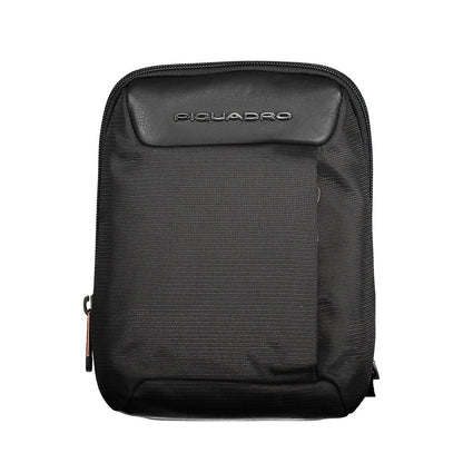 Piquadro Black Recycled Polyethylene Men Shoulder Bag