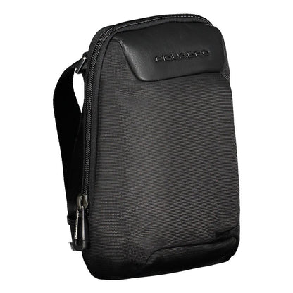 Piquadro Black Recycled Polyethylene Men Shoulder Bag