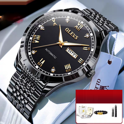 Reloj para hombre, automático, de cuerda simple, resistente al agua