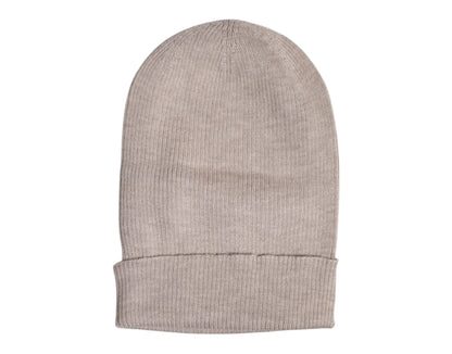 Dolce & Gabbana Beige Cashmere Knitted Winter Beanie Hat
