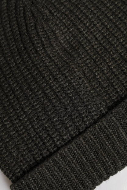Dolce & Gabbana Dark Gray Cashmere Knit Winter Beanie Hat