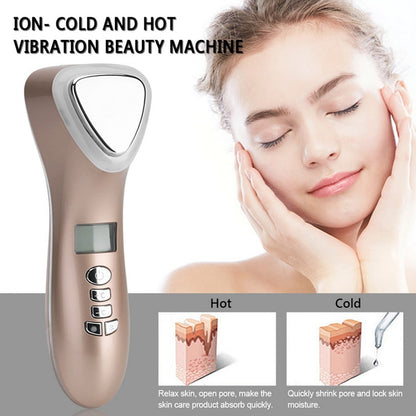 Máquina de crioterapia ultrasónica con LED, martillo de calor y frío, lifting facial, masajeador vibratorio, para rostro, cuerpo