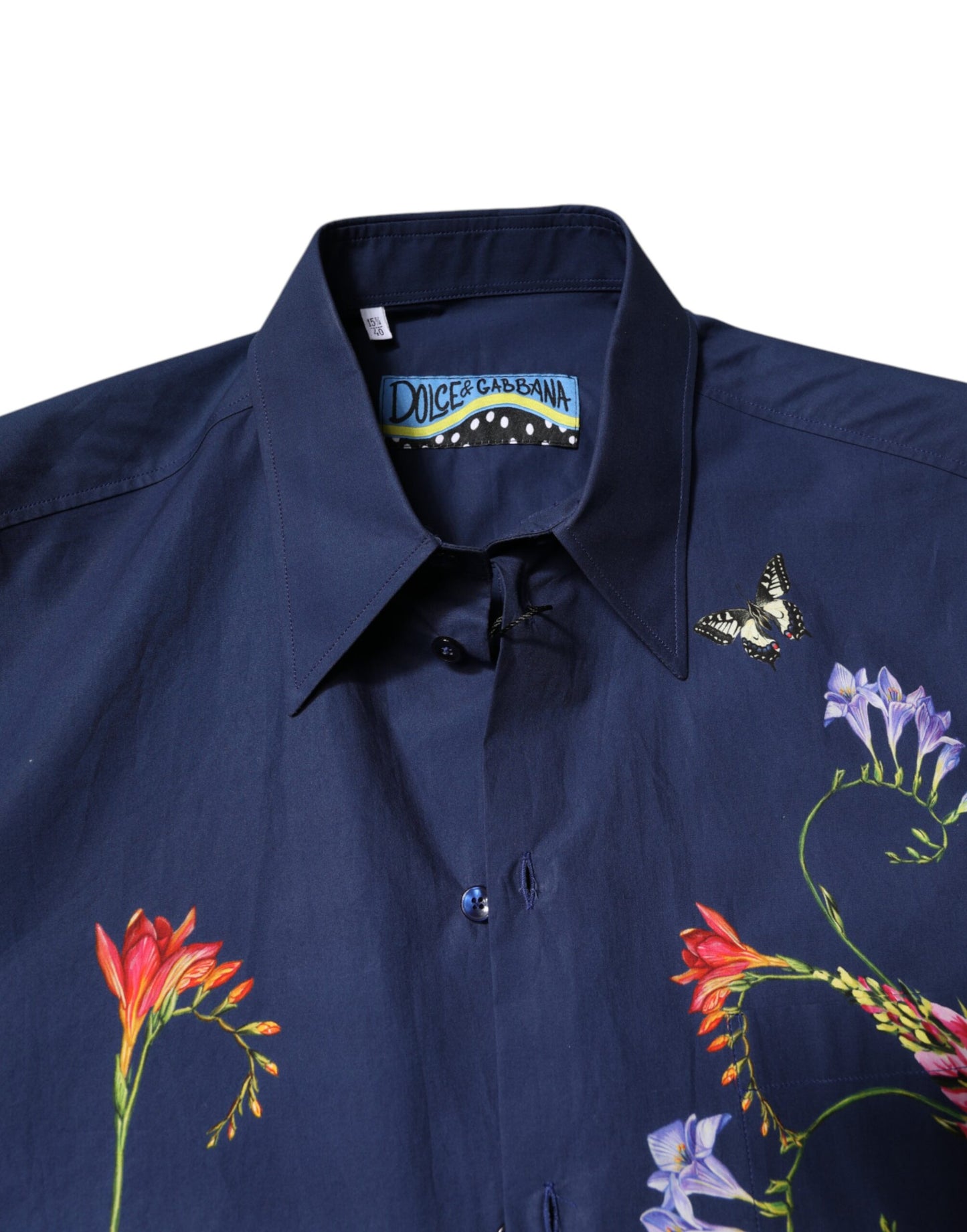 Dolce & Gabbana Blue Rabbit Print Long Sleeve Shirt