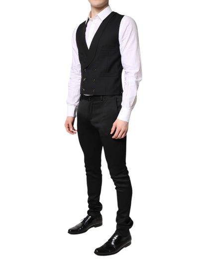 Dolce & Gabbana Black Single Breasted Formal 3 Piece Suit