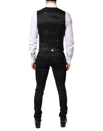 Dolce & Gabbana Black Single Breasted Formal 3 Piece Suit